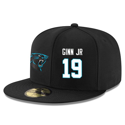 NFL Carolina Panthers #19 Ted Ginn Jr Stitched Snapback Adjustable Player Hat - Black/White